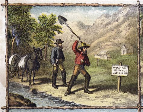 staking land claims.